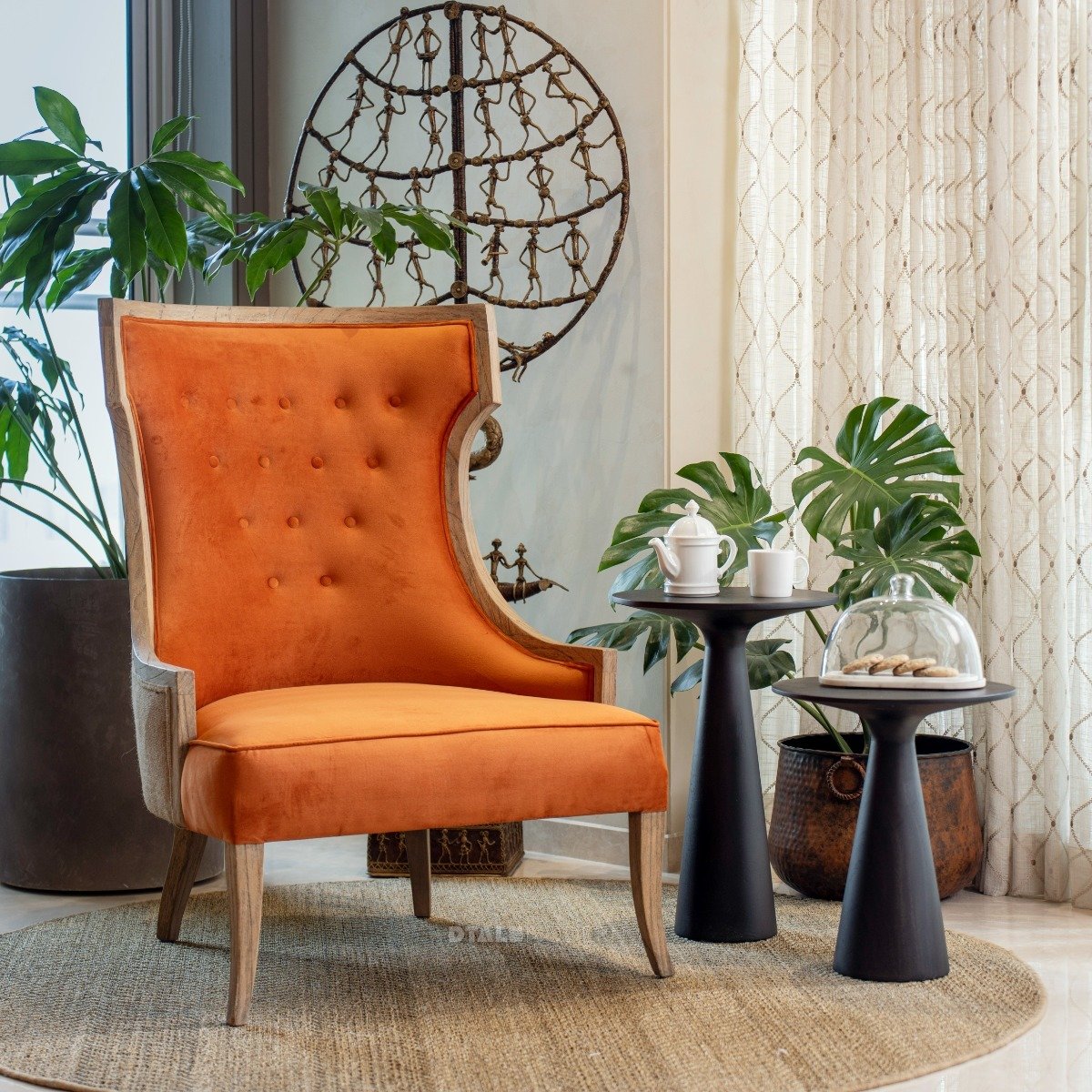 Orange accent chair hot sale