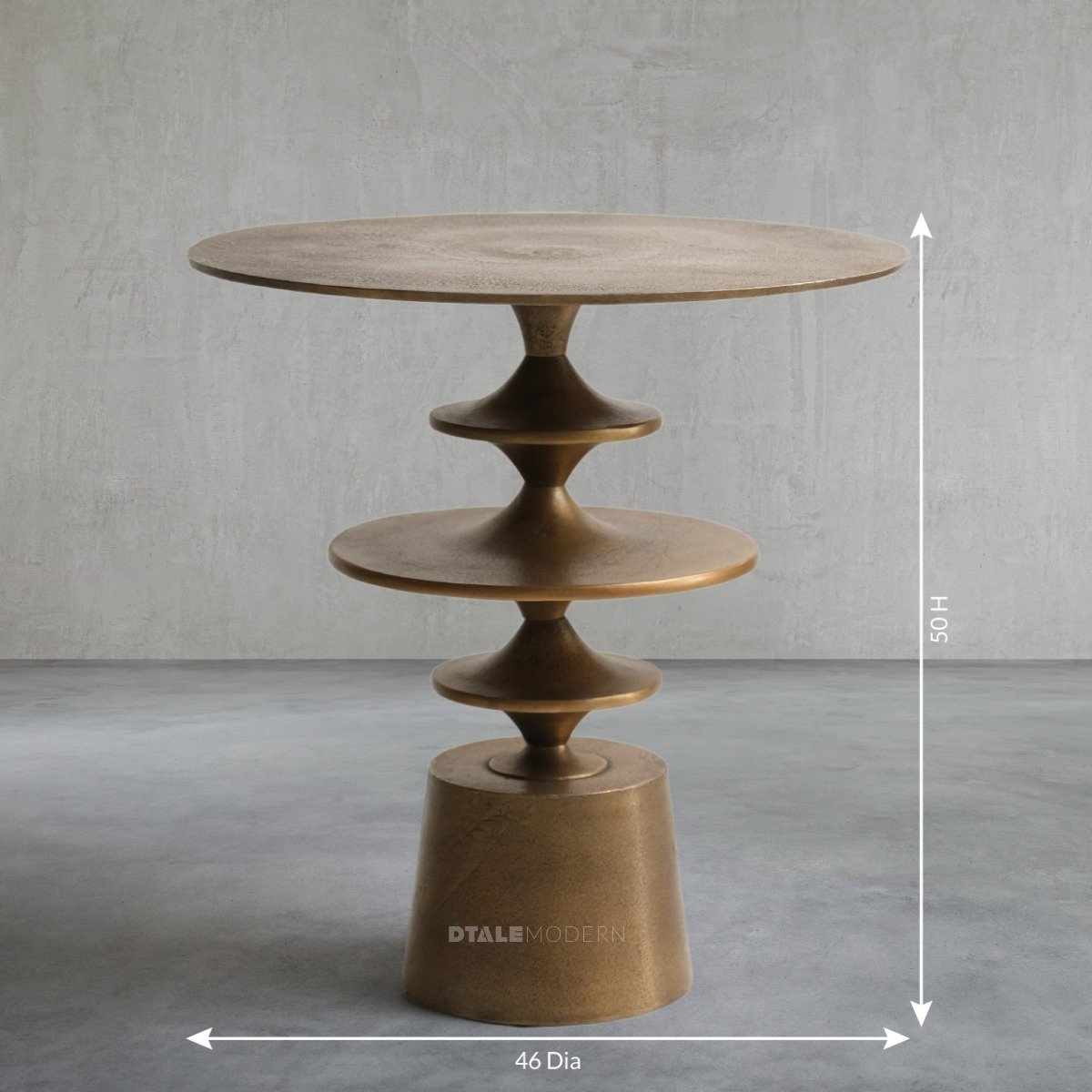 Modern brass end table sale