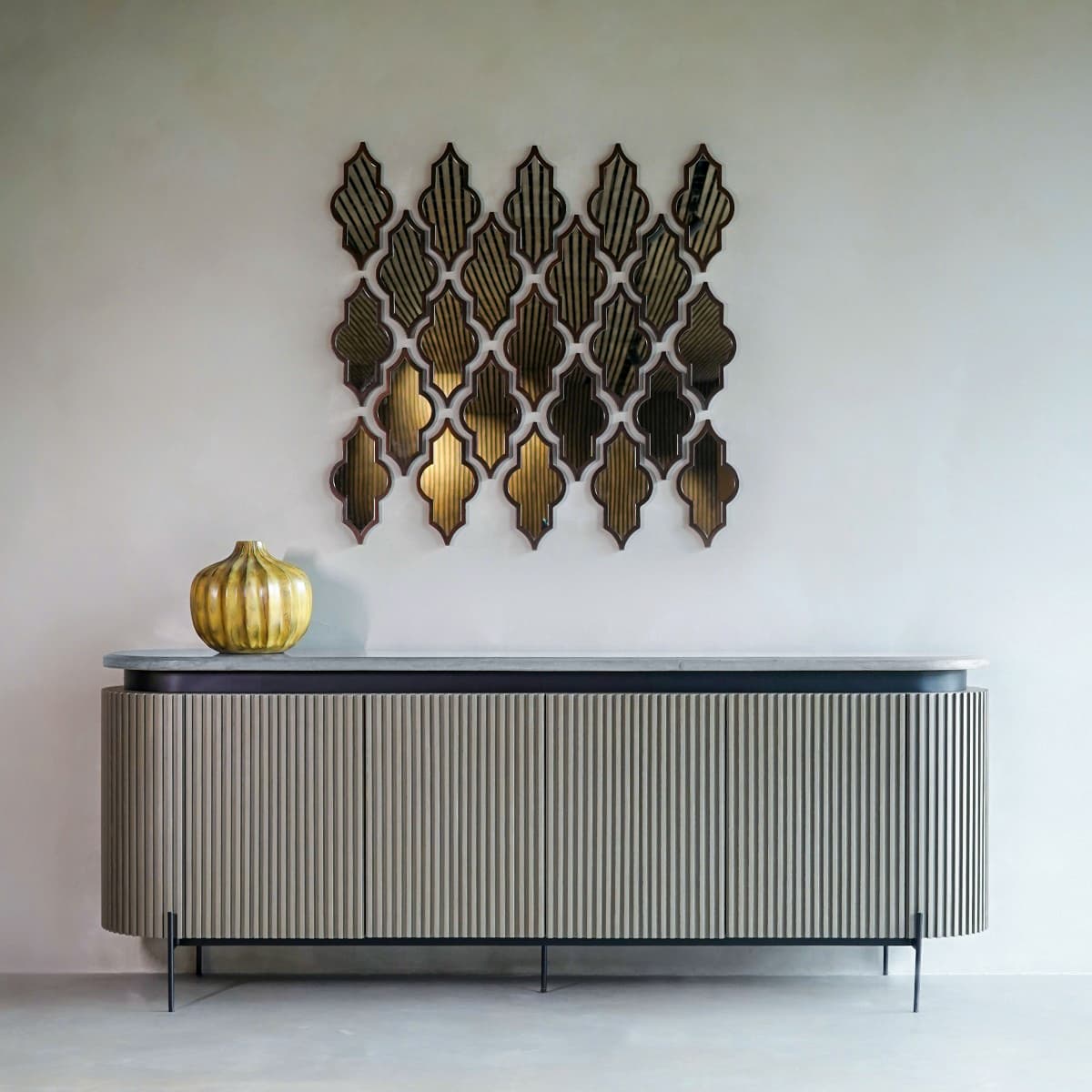 Buy Caleigh Buffet Console-Champagne Silver Online in India - Dtale Modern